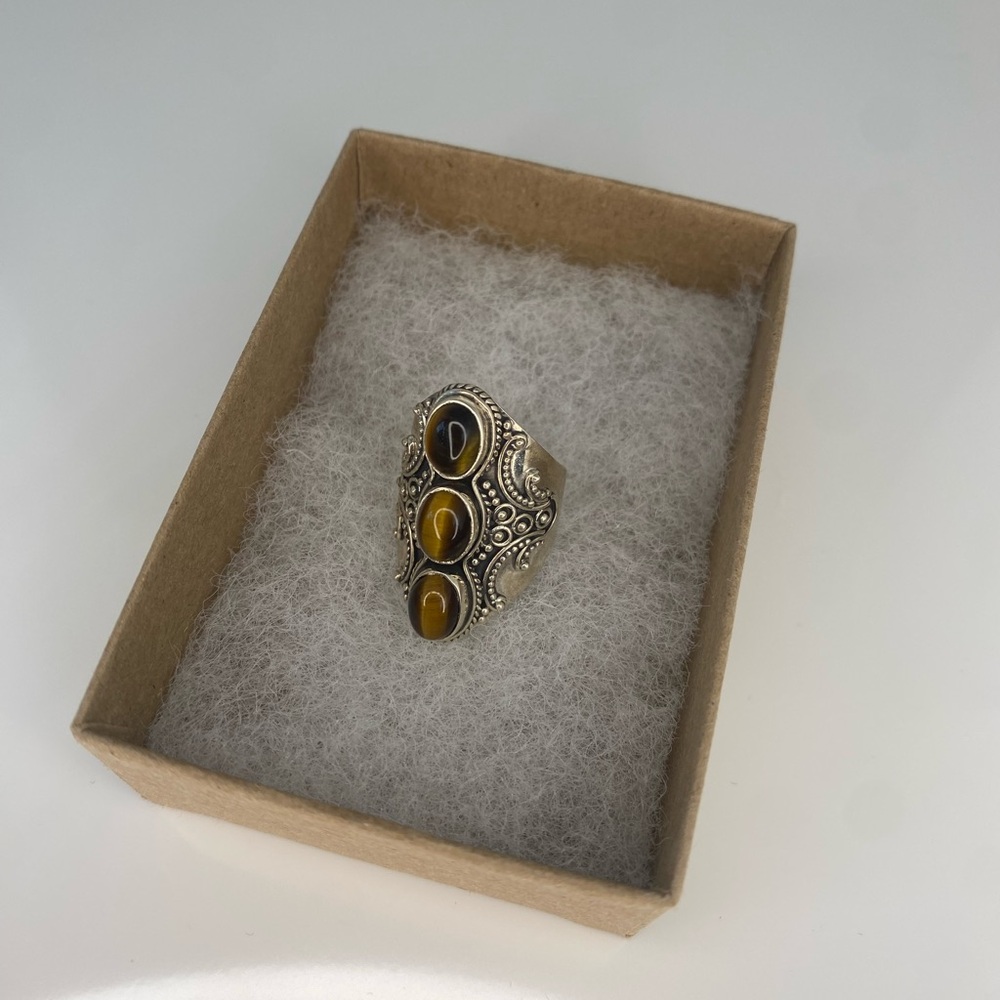 Sterling Silver Tigers Eye Ring